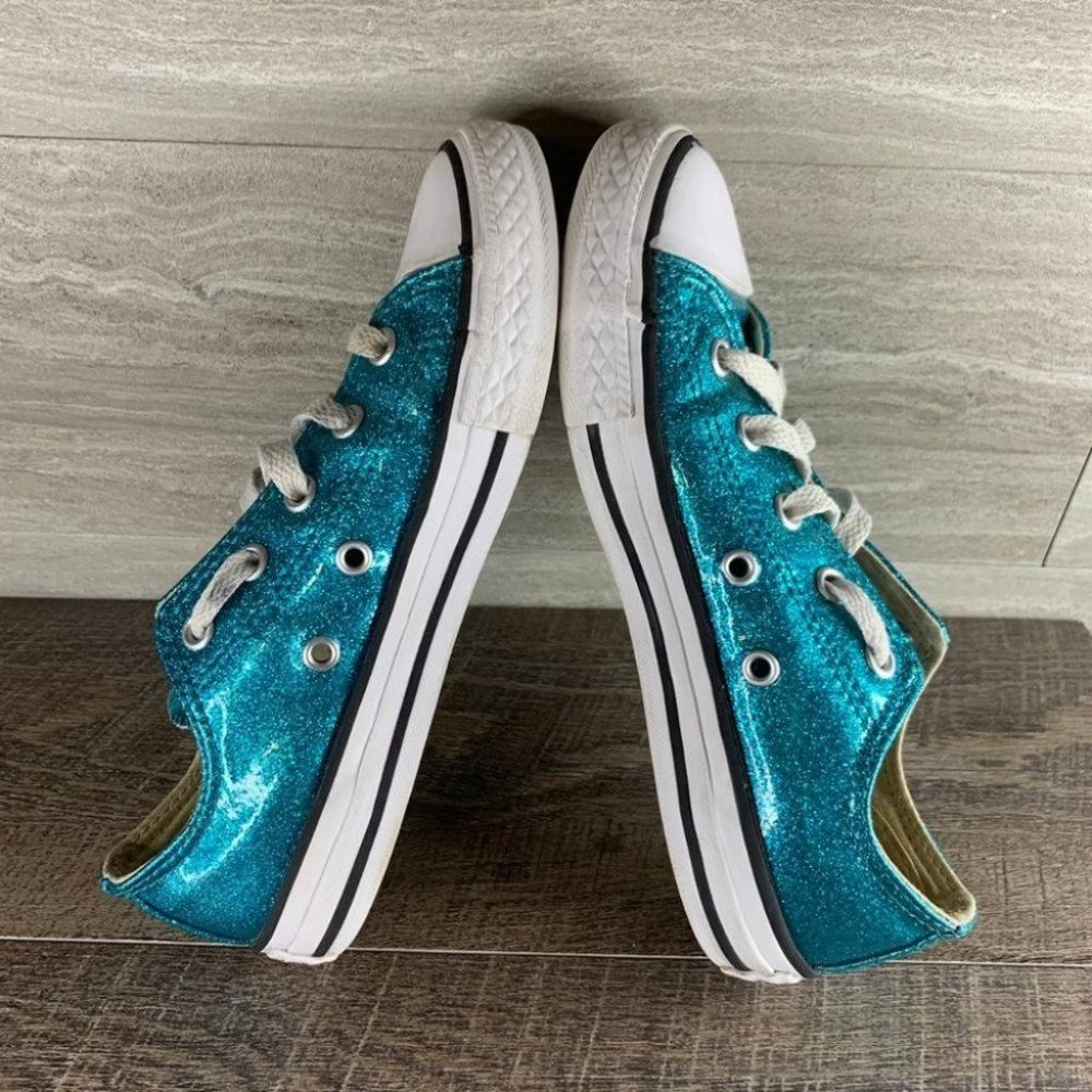 Girls Youth Converse All Star Glitter Sneaker - Picture 7 of 9